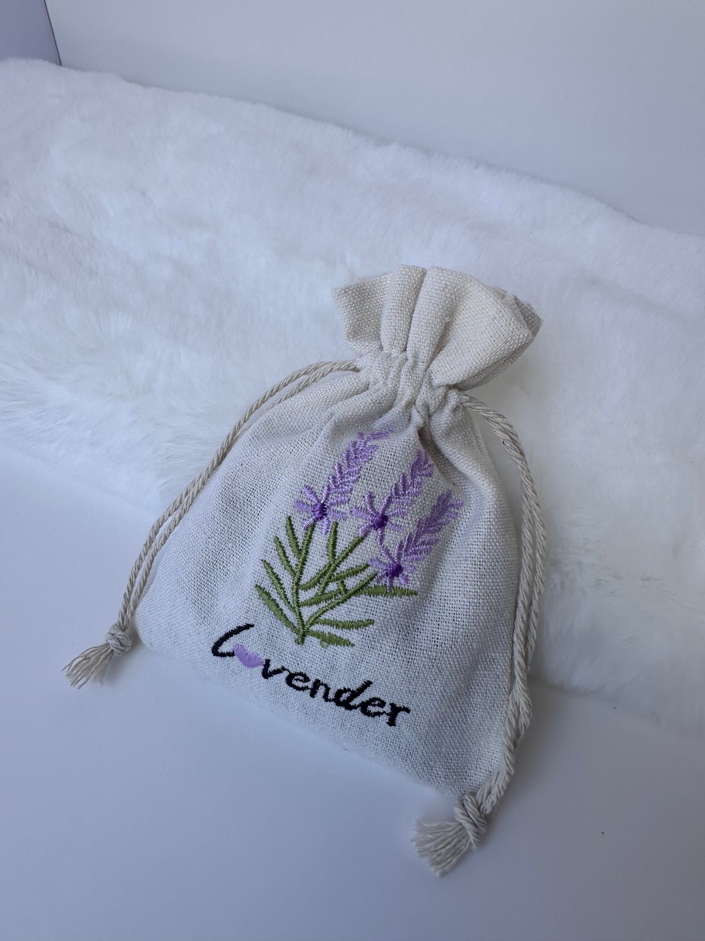 Lavender Sachet Embroidered Flower