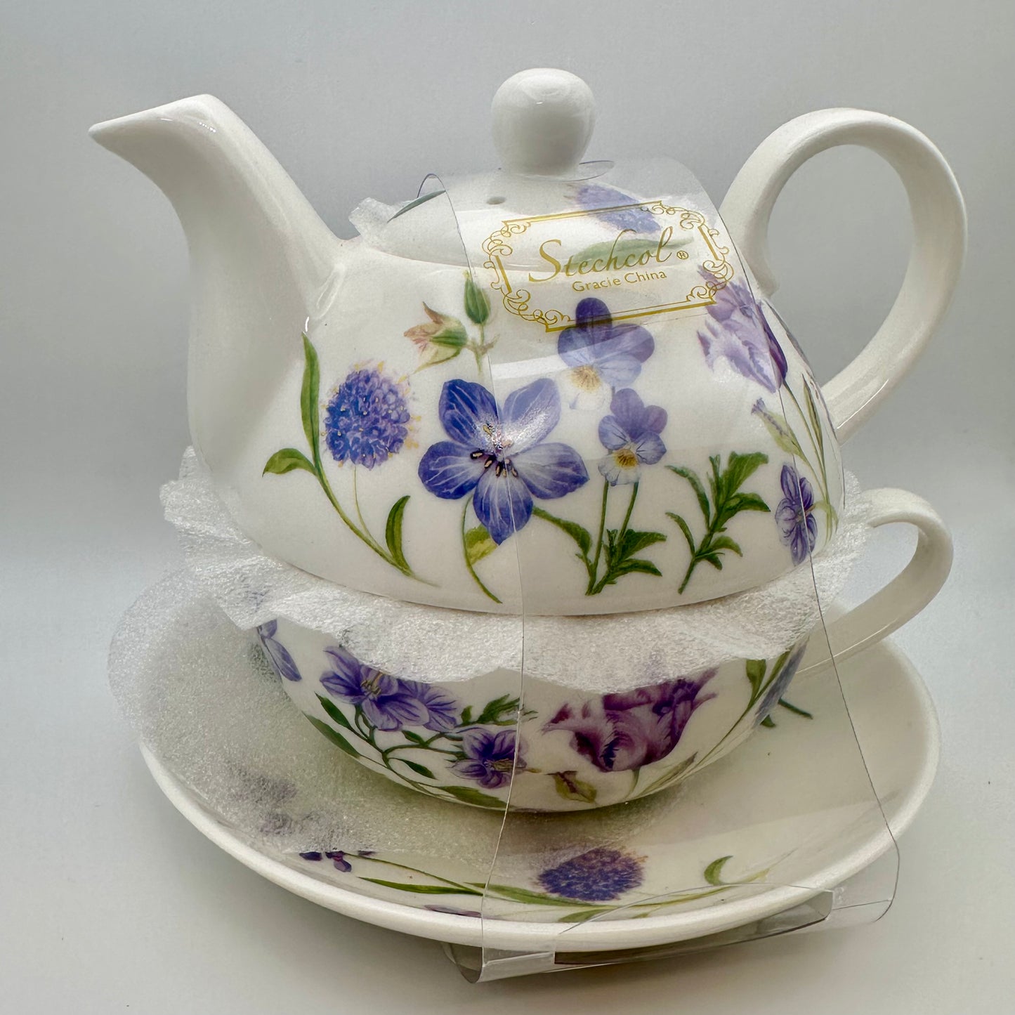 Ceramic Purple Tea Set