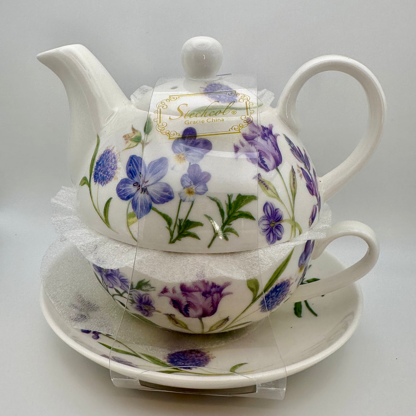 Ceramic Purple Tea Set