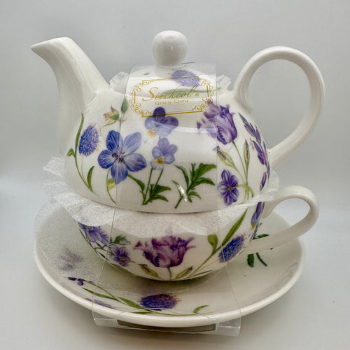 Ceramic Purple Tea Set