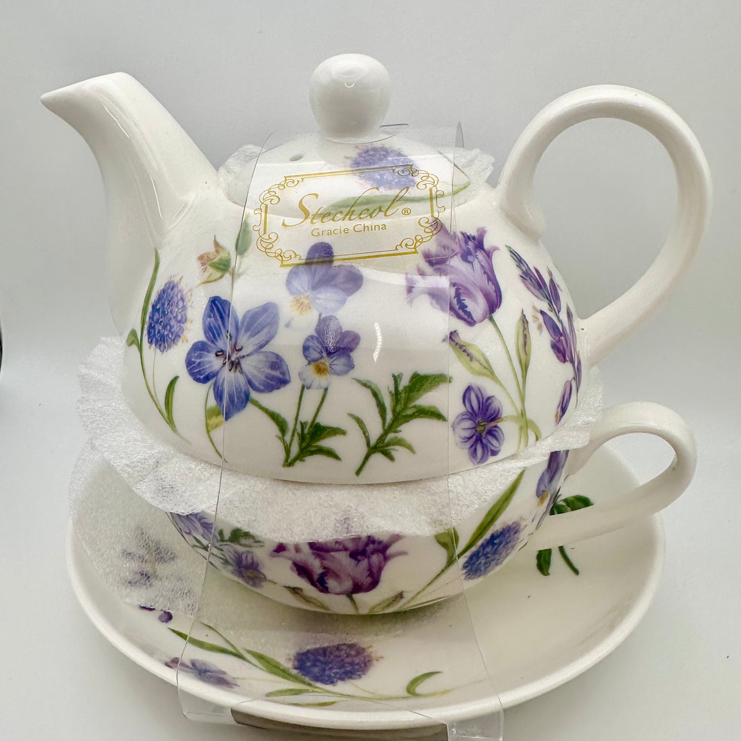 Ceramic Purple Tea Set