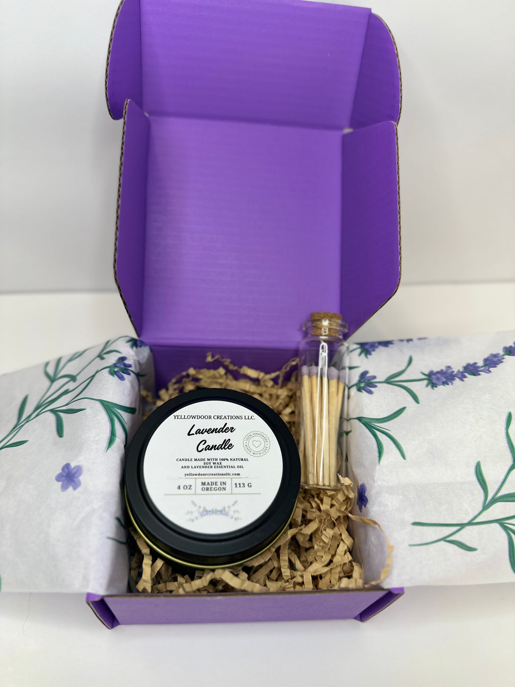 Lavender Candle Gift Box