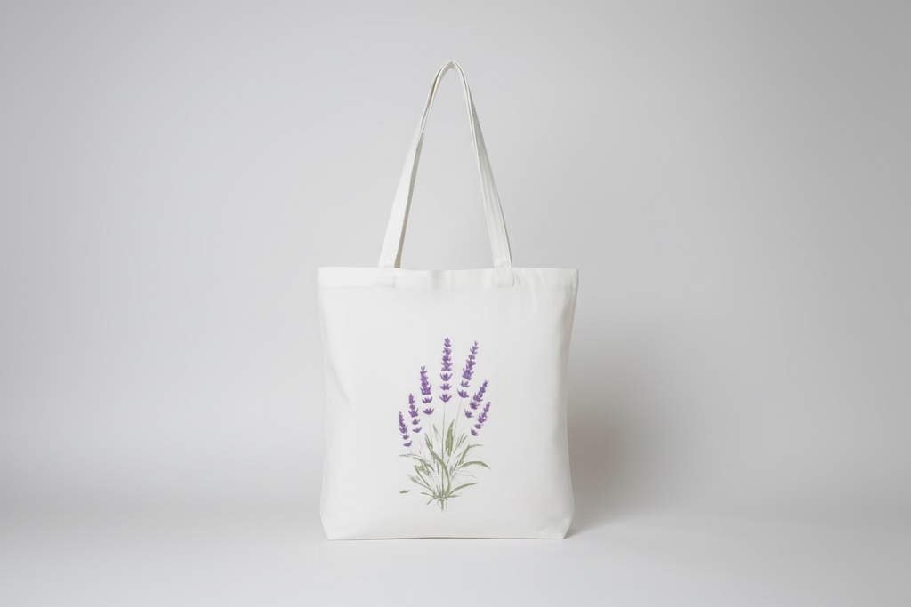 Lavender Print Tote-bag