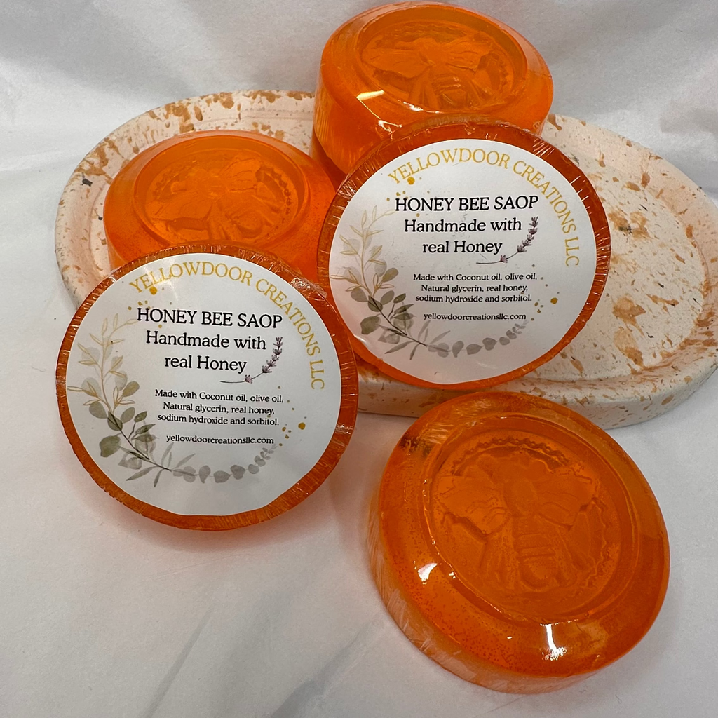 Honey bee soap round
