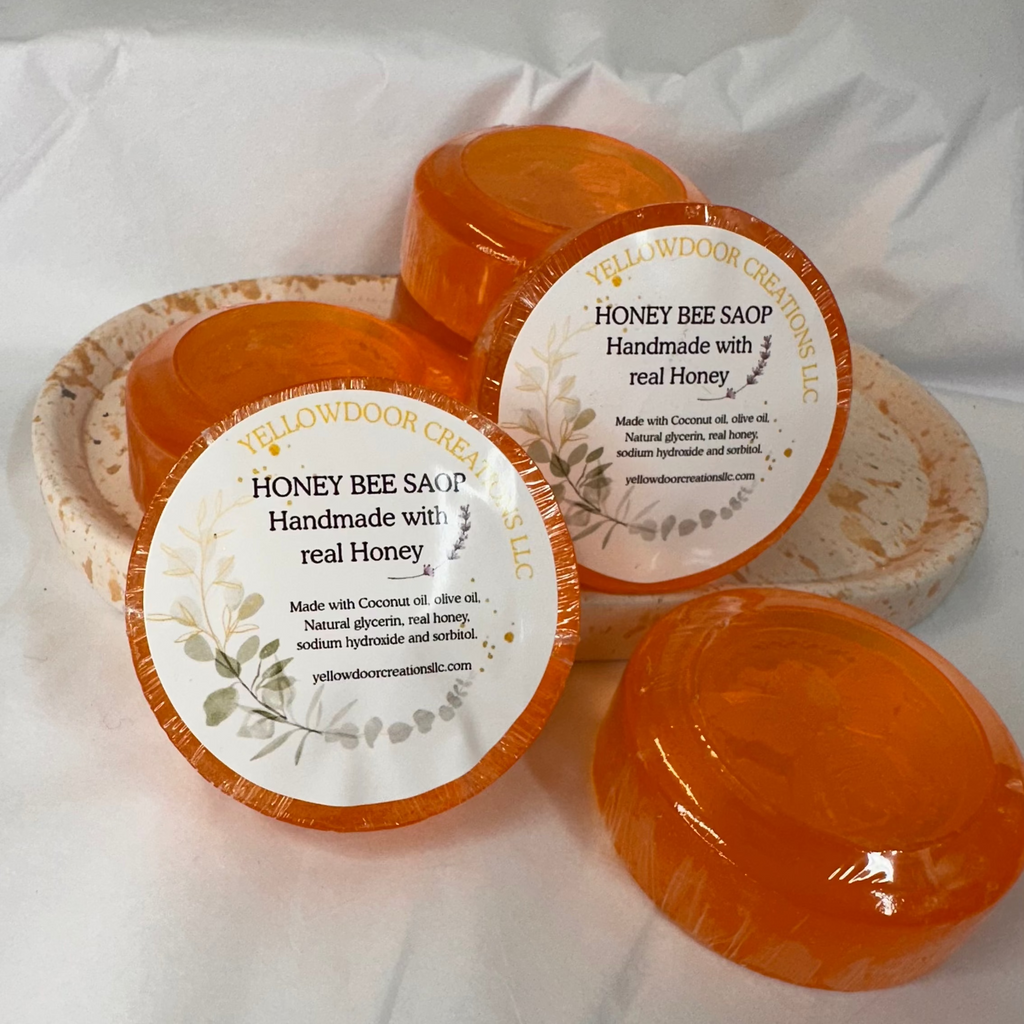 Honey bee soap round